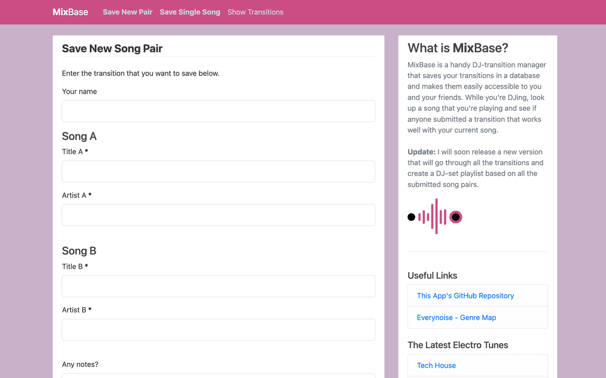 MIXBASE DOCUMENTATION